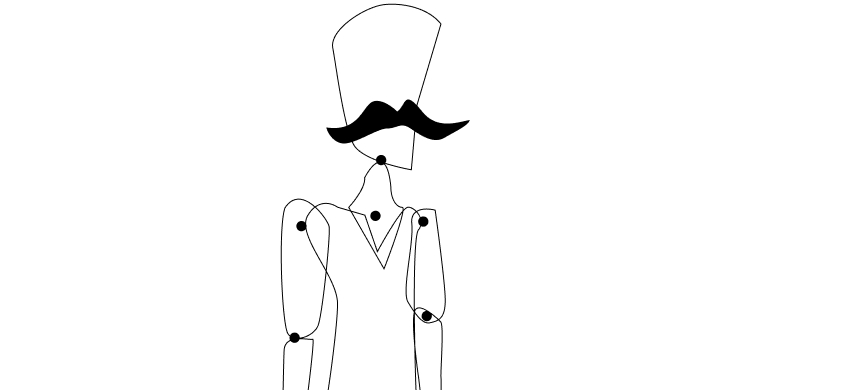 illustration of a man with a mustache