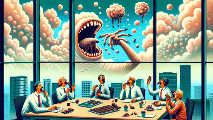Crazy office scene